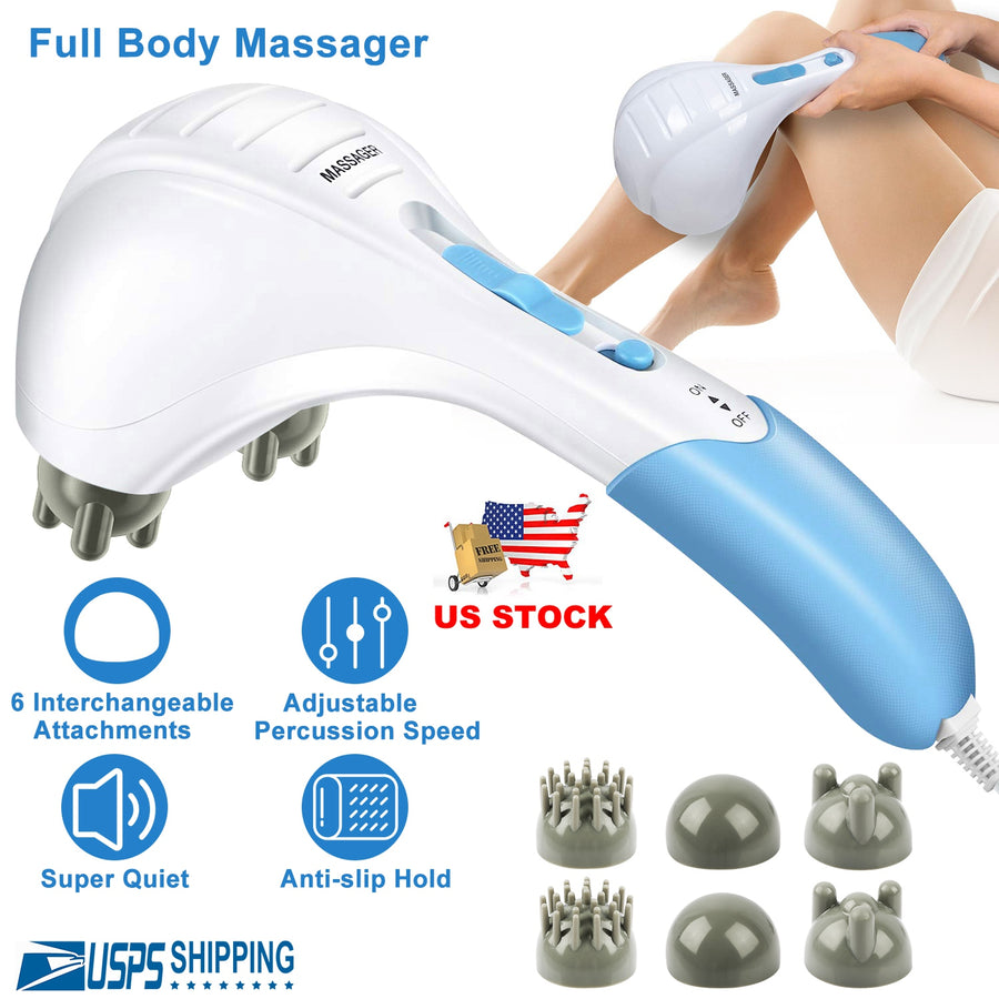 Electric Massager Handheld Full Body Percussion Massager Double Head Vibrating Body Relax