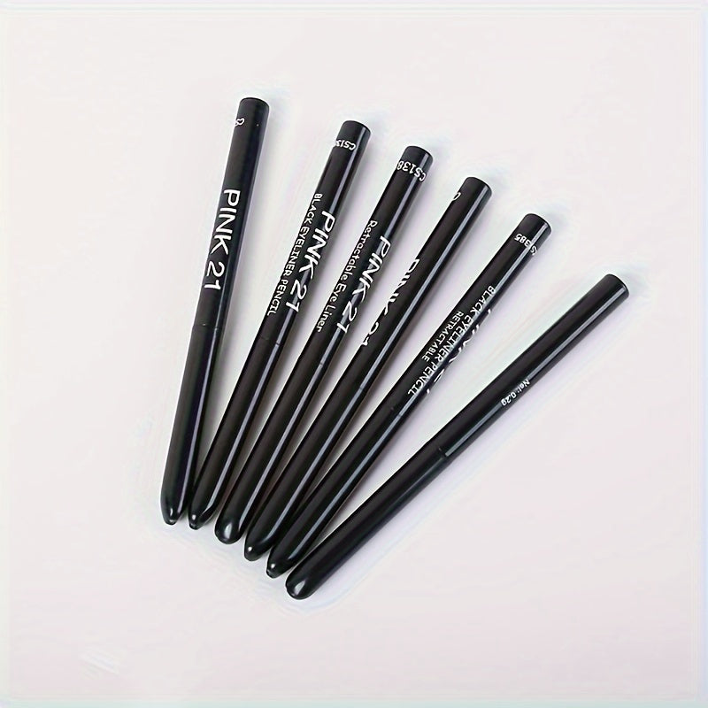 Waterproof & Sweat-Proof Black Eyeliner Pencil - Long-Lasting, Smudge-Proof For Bold Eye Makeup, Perfect Gift Idea