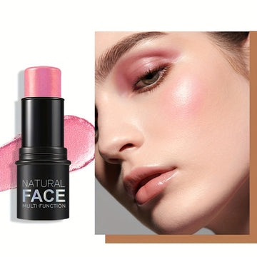 Natural Face Multi-Function Blush Stick, Creamy Texture, Long-Lasting, Easy Blend, 5 Shades Available, Portable Makeup For Cheeks & Lips