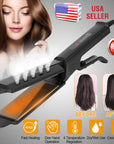 Electric Hair Straightener 4 Temperature Scissor Ceramic Flat Iron Wet Dry Use Bangs Splint Glider Hair Clip Straightener