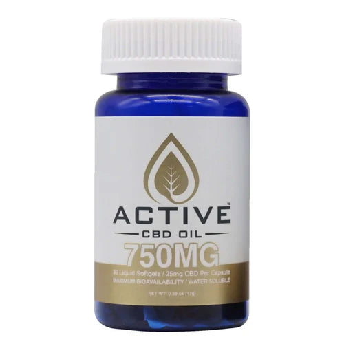 Active CBD Oil Water Soluble Broad Spectrum CBD Capsules 750/1500mg | ACC30CT