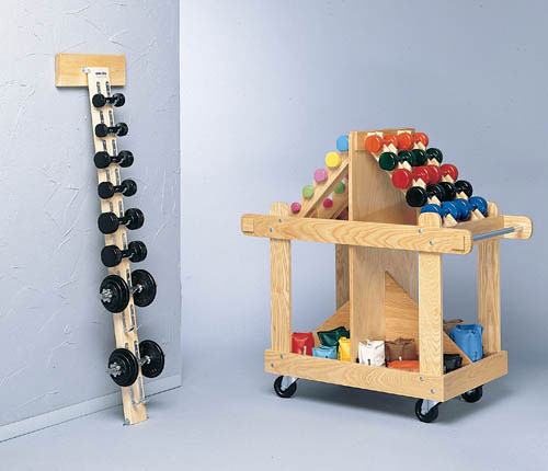 Wall Mounted Wood Dumbbell Rack – Space-Saving & Durable Gym Storage
