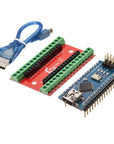 NANO IO Shield Expansion Board + Nano V3 Improved Version With Cable Geekcreit for Arduino - products that work with official Arduino Compatible with Official Arduino Boards