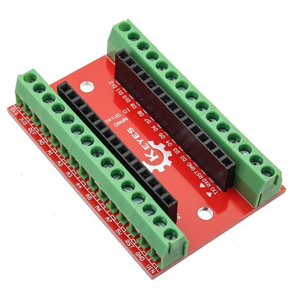 NANO IO Shield Expansion Board + ATmega328P Nano V3 Controller Versatile Expansion for Arduino Projects