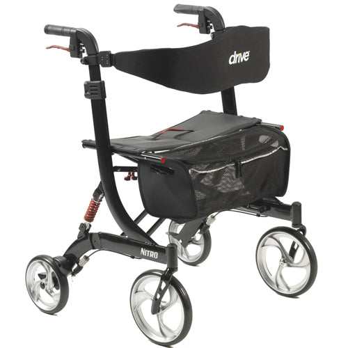 Nitro Rollator HD Black Bariatric – Heavy-Duty Mobility Rollator with Comfort & Support