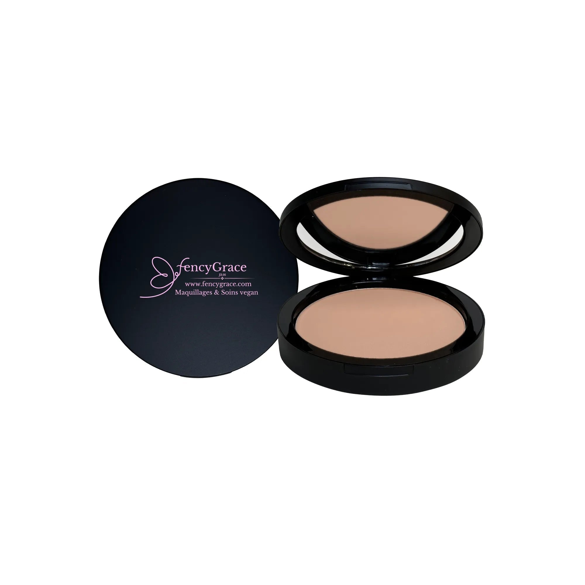 FencyGrace Compact Powder Foundation – Vegan, Matte & Lightweight – Fig 145