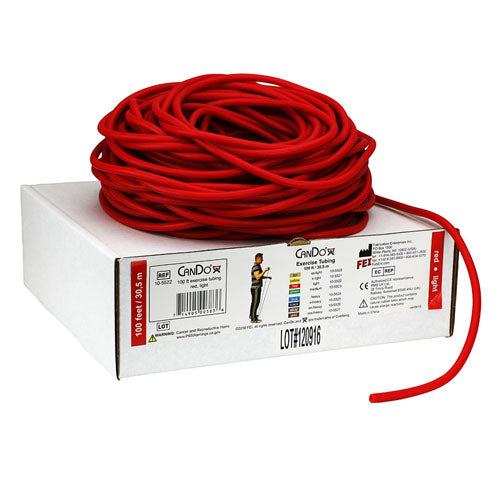 CanDo Exercise Tubing 100 ft Roll – Resistance Tubing for Strength, Rehab & Fitness