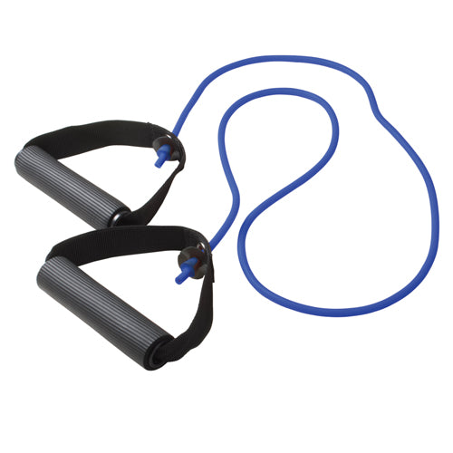 CanDo Exercise Tubing w/Handle – Heavy 48" Resistance Band for Strength & Rehab