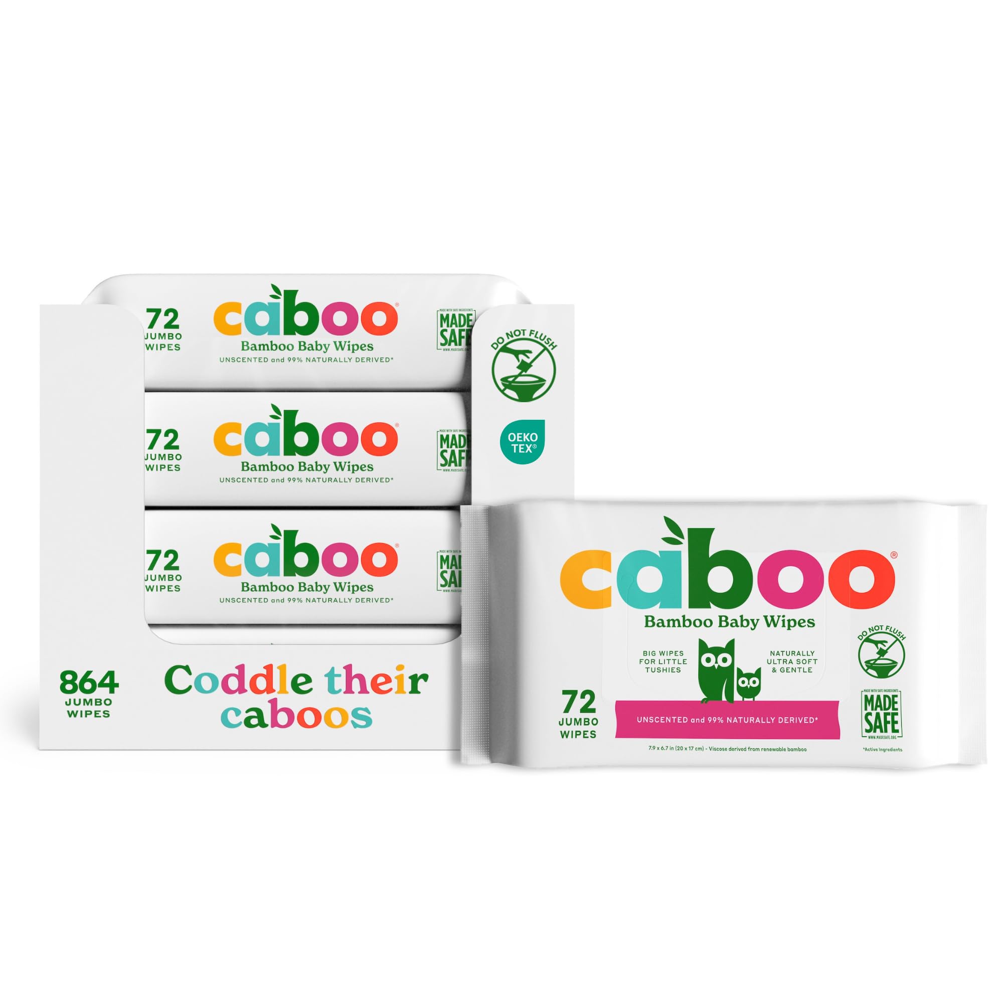 Caboo - Bamboo Baby Wipes (12 x 30ct 12)