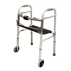 Walker w/Seat Adult – 2-Button & 5 Wheels (Roscoe)