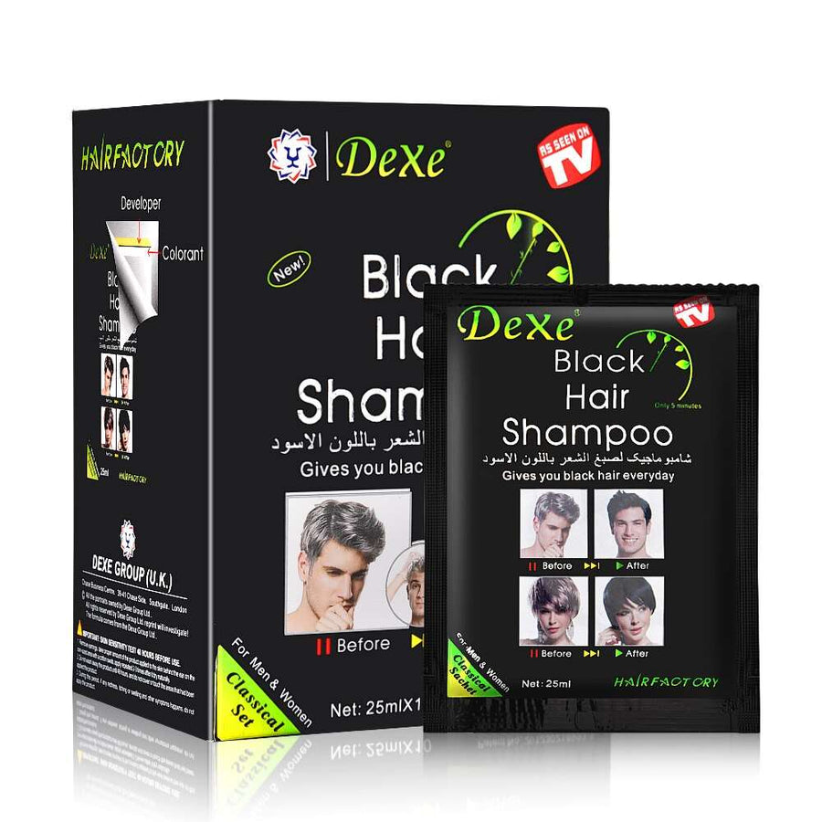 10pcs/lot Black Hair Repair Shampoo Makeup Brand