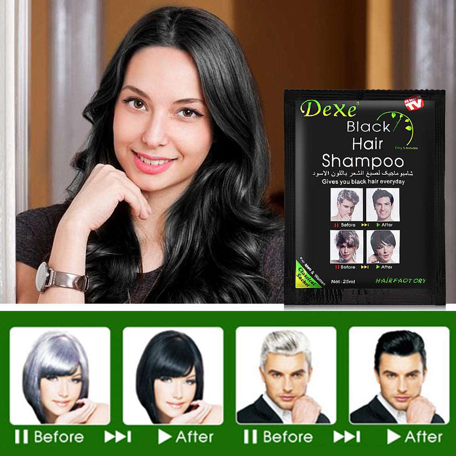 10pcs/lot Black Hair Repair Shampoo Makeup Brand