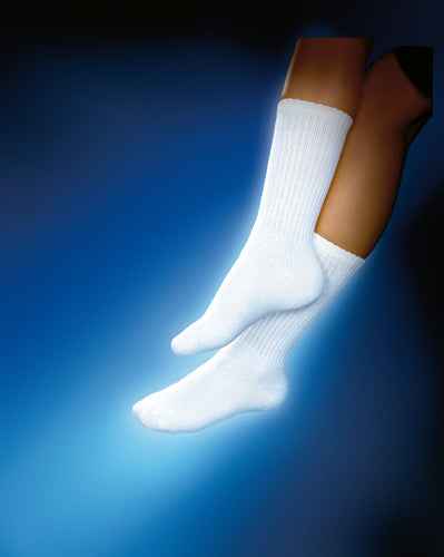 Sensifoot 8-15 Crew Diabetic Socks Medium White – Comfortable Circulation Support