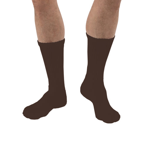 Sensi Foot 8-15 Crew Diabetic Socks – Brown, Comfortable Compression