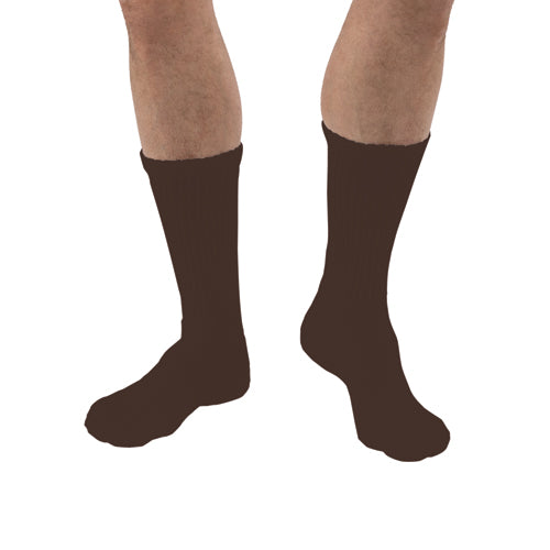 Sensi Foot 8-15 Crew Diabetic Socks – Brown, Comfortable Compression