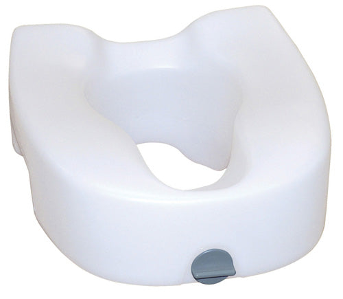 Raised Toilet Seat with Lock – No Arms, Bathroom Safety Aid
