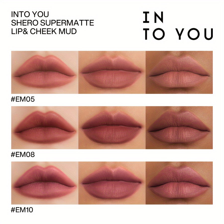 INTO YOU Matte Lipstick for Women, Matte Red Lipstick Long Lasting, Multi-Purpose for Lips and Cheek, Non-Stick Cup Not Fade Lip Stain Makeup Cosmetics Official Directly