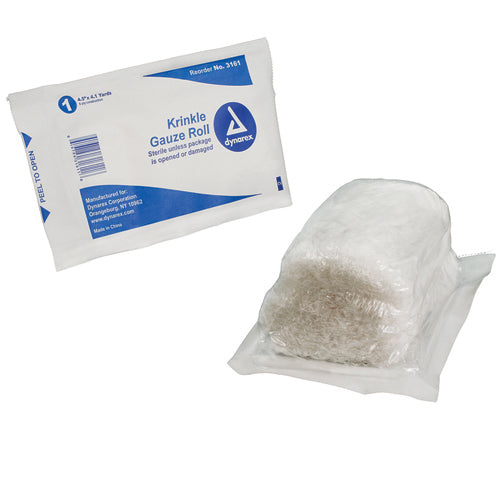 Gauze Krinkle Roll Sterile 6-Ply – 4.5" x 4.1 Yards