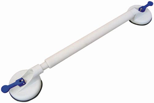 Suction Tub Grab Bar 12.75" Fixed Width – Tool-Free Bathroom Safety Support