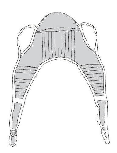 U-Sling Padded Polyester with Head Support – Comfortable Patient Lift Sling