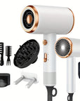 Powerful Ionic Hair Dryer With Diffuser - 2 Speeds, 3 Heating And Cooling Buttons For Straight And Curly Hair - Perfect For Home, Travel, And Salon Use, Holiday Gift