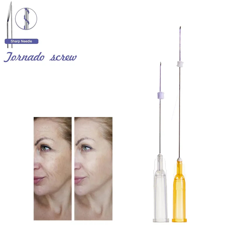 Factory Wholesale Tornado Screw Thread – 26G / 27G PDO PCL PLLA for Nasolabial Folds