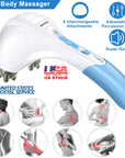 Electric Massager Handheld Full Body Percussion Massager Double Head Vibrating Body Relax