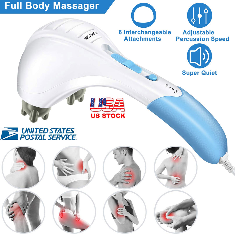 Electric Massager Handheld Full Body Percussion Massager Double Head Vibrating Body Relax