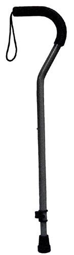 Cane with Tab-Loc Silencer and Offset Handle – Adjustable Walking Cane