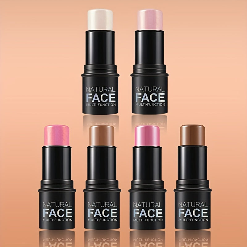 Natural Face Multi-Function Blush Stick, Creamy Texture, Long-Lasting, Easy Blend, 5 Shades Available, Portable Makeup For Cheeks & Lips