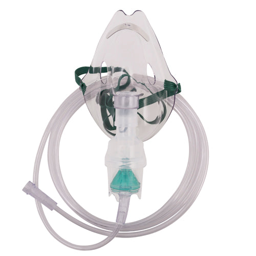 Nebulizer Kit Roscoe Adult Mask, Cup & Tubing – Case of 50 Disposable Kits