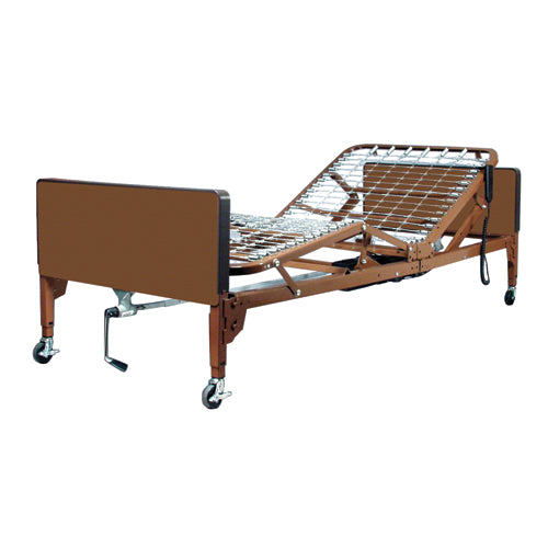 Semi Electric Bed Package with Half Rails & Fiber Core Mattress – Adjustable Comfort & Safety