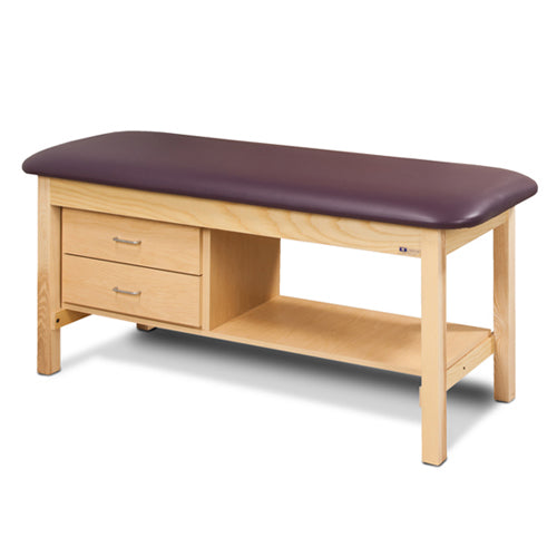Flat Top Classic Series Treatment Table – Shelf & Drawers, Durable & Functional