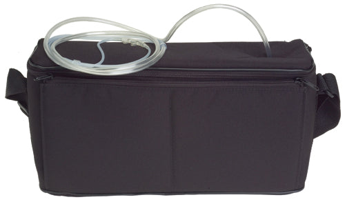 Oxygen Cylinder Shoulder Bag with Zippered Pocket – Horizontal, Fits M4-M9 & C Cylinders