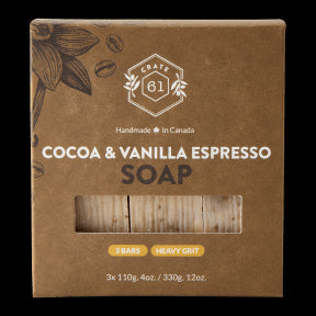 Crate 61 Organics Inc. - Cocoa Vanilla Espresso Bar Soap (3pk 8)