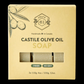 Crate 61 Organics Inc. - Castile Bar Soap (100% Olive Oil) (3pk 8)