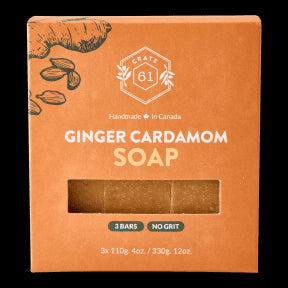 Crate 61 Organics Inc. - Ginger Cardamom Bar Soap (3pk 8)