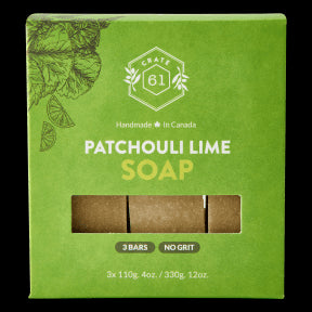 Crate 61 Organics Inc. - Patchouli Lime Bar Soap (3pk 8)