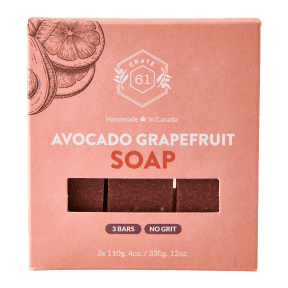 Crate 61 Organics Inc. - Avocado Grapefruit Bar Soap (3pk 8)