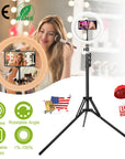 10in LED Selfie Ring Light Dimmable 120 LEDs Makeup Ring Lights w/ Adjustable Tripod Stand Cell Phone Holder USB Powered For YouTube Video/Live Stream