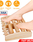 Massage Foot Roller Dual Wooden Stress Relief Roller Acupressure Massage Plantar Relaxation Shiatsu Massage for Foot Leg Back