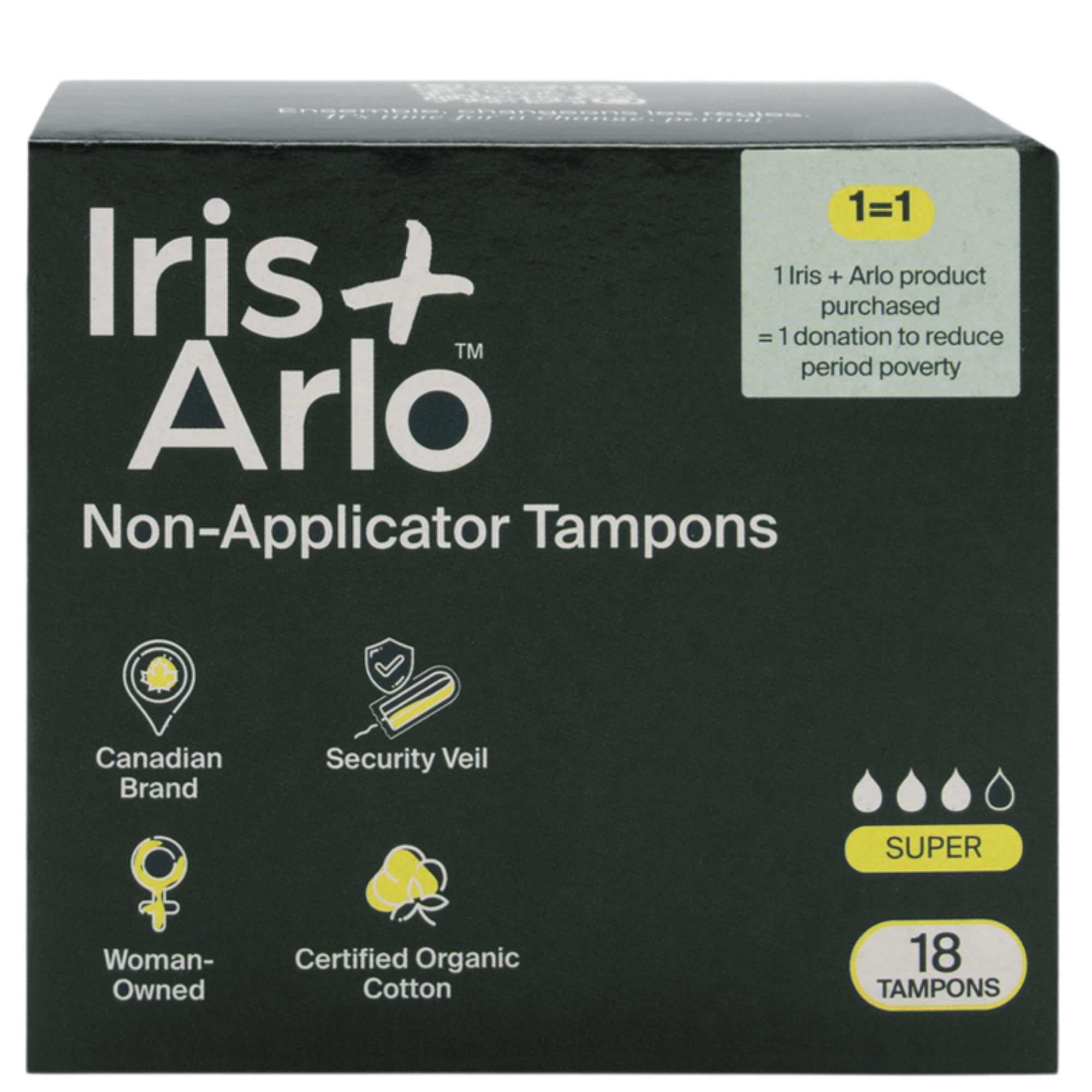 100% Organic Cotton Non-Applicator Tampons (Super)