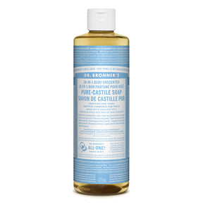 Dr. Bronner's Magic Soap - Baby-Unscented Pure-Castile Soap (473ml 12)