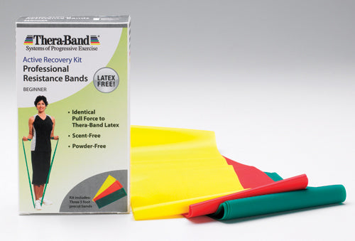 Thera-Band 5' Combo Pack – Latex-Free Resistance Bands for Strength & Rehab