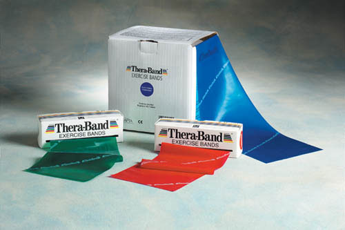 TheraBand Light Bands Set Yellow, Red, Green – Resistance Training & Rehab
