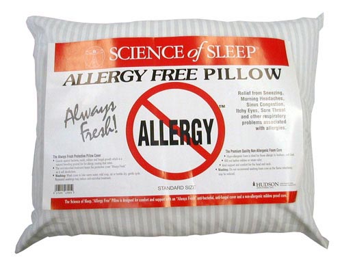 Allergy-Free Pillow Standard 15.5 x 23 – Hypoallergenic Sleep Comfort