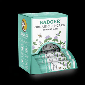 Badger Balms - Highland Mint Lip Balm Display (18 x 4g 144)