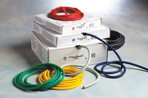 TheraBand Light Tubing Set – Yellow, Red & Green Resistance Tubes 5' for Fitness & Rehab
