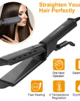 Electric Hair Straightener 4 Temperature Scissor Ceramic Flat Iron Wet Dry Use Bangs Splint Glider Hair Clip Straightener