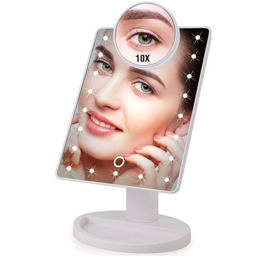 LED Lights Touch Screen Makeup Mirror 22